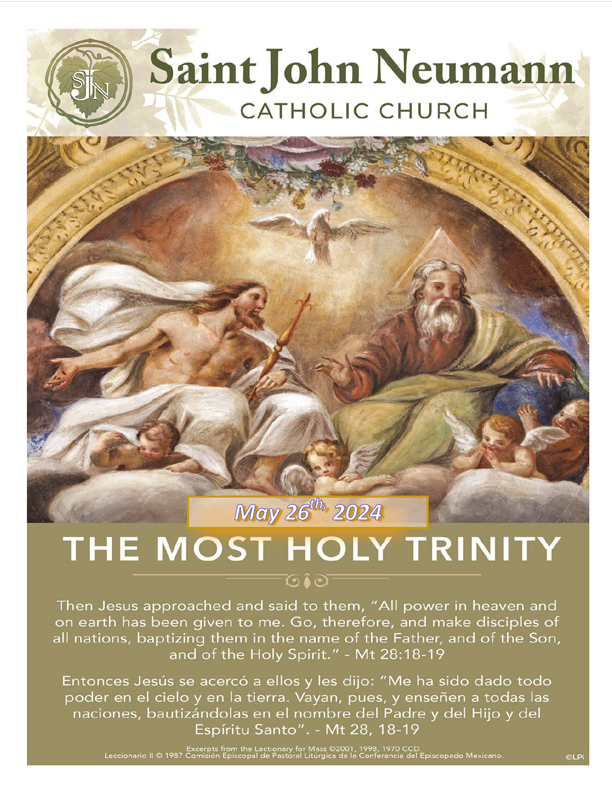 May 26th, 2024 "The Most Holy Trinity"
