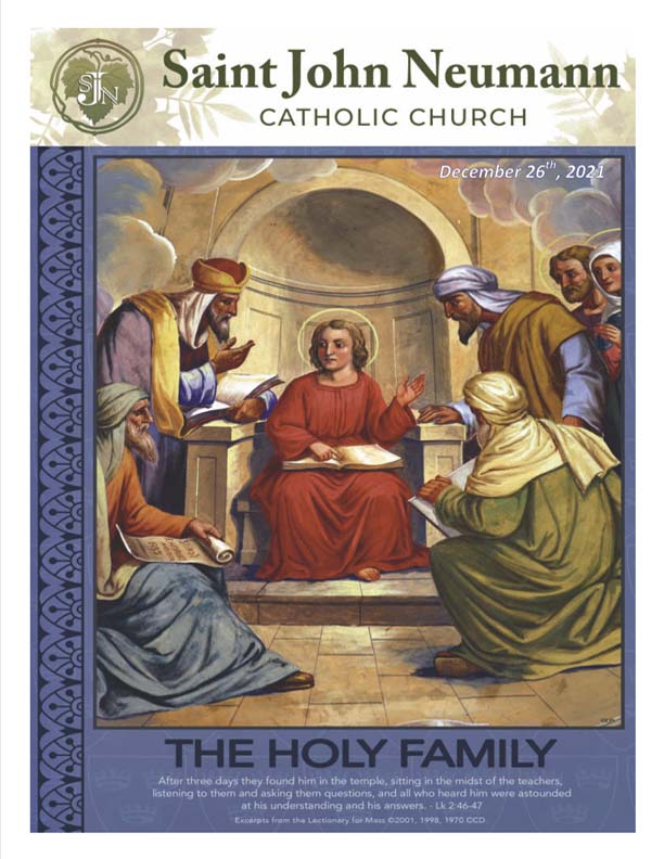 December 26, 2021 "The Holy Family"