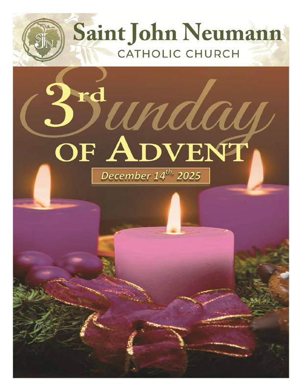 December 14, 2025, "Third Sunday Of Advent"