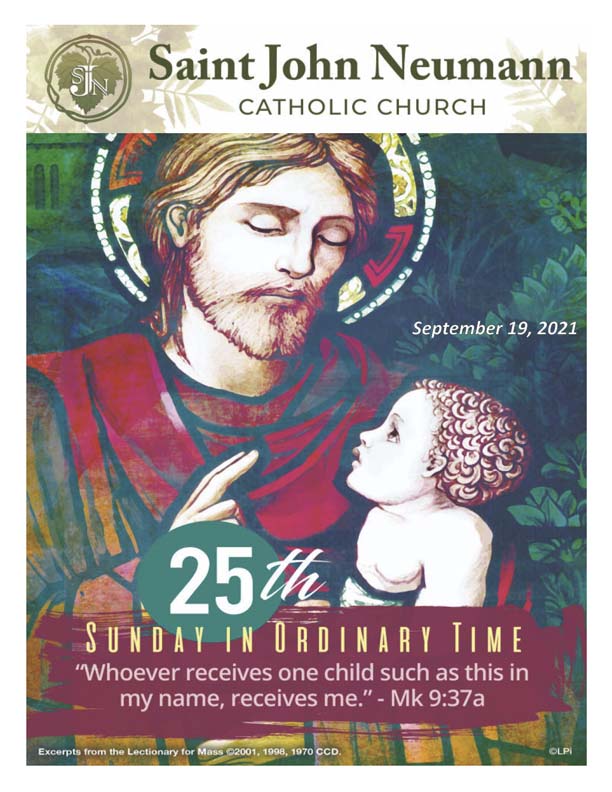 September 19th, 2021 "25th Sunday in Ordinary Time"