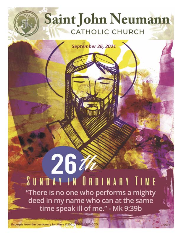 September 26, 2021 "26th Sunday In Ordinary Time"